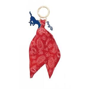 NEW CANVAS STYLE women's smu mustangs bandana bag charm in red